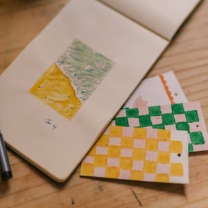 BLOK PARTI Block Printing Stationery Kit | Tulip Print