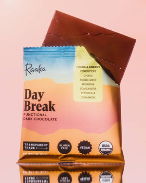 Raaka Chocolate | Day Break Functional Organic Dark Chocolate Bar