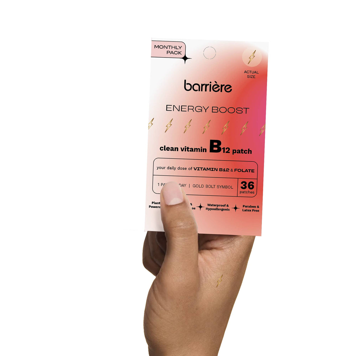 Barriere Energy Boost Vitamin B12 Patch 36pk | Gold Bolt
