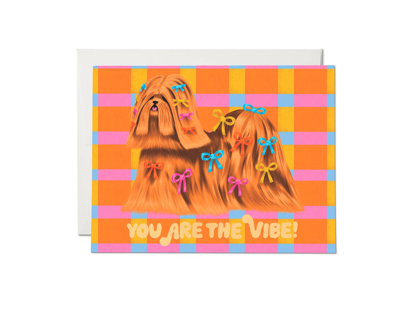 Red Cap Cards Puppy Vibe Friendship Greeting Card