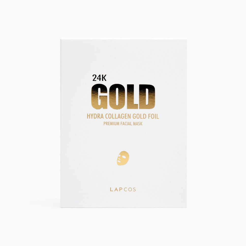 LAPCOS 24k Gold Foil Premium Face Mask 5-PACK