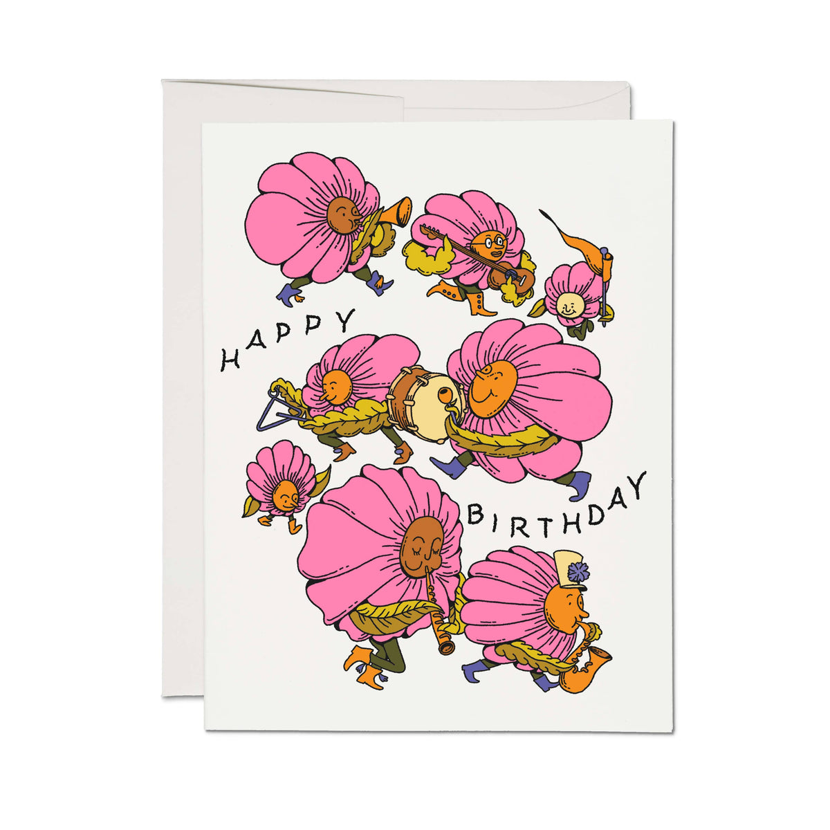 Red Cap Cards Birthday Band Greeting Card