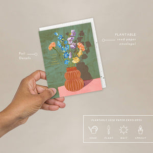 Seedlings - Sweet Days Vase - Love + Friendship Card
