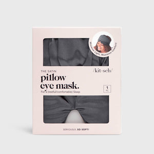 KITSCH The Satin Pillow Eye Mask | Charcoal