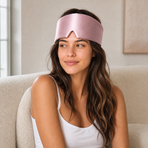 SaySilk™ 100% Mulberry Silk Full-Coverage Deep Sleep Mask | Twilight Mauve