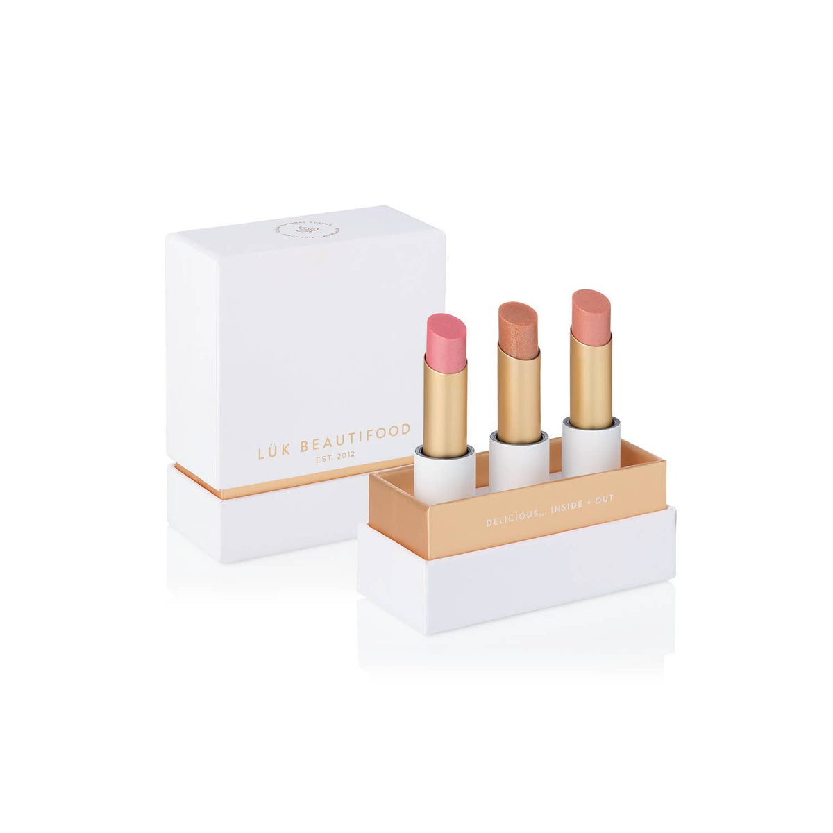 LÜK BEAUTIFOOD Lip Trio - Soft Shimmers Sheer Lipstick