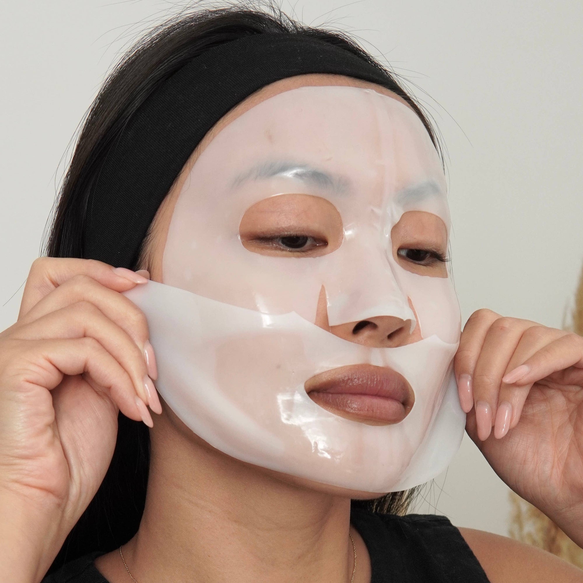 Collagen glass skin overnight mask packaging on a white background