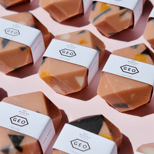 Bell Mountain Naturals Terrazzo Mini Gem Bar Soap | Natural, Sustainable, Modern | Pink