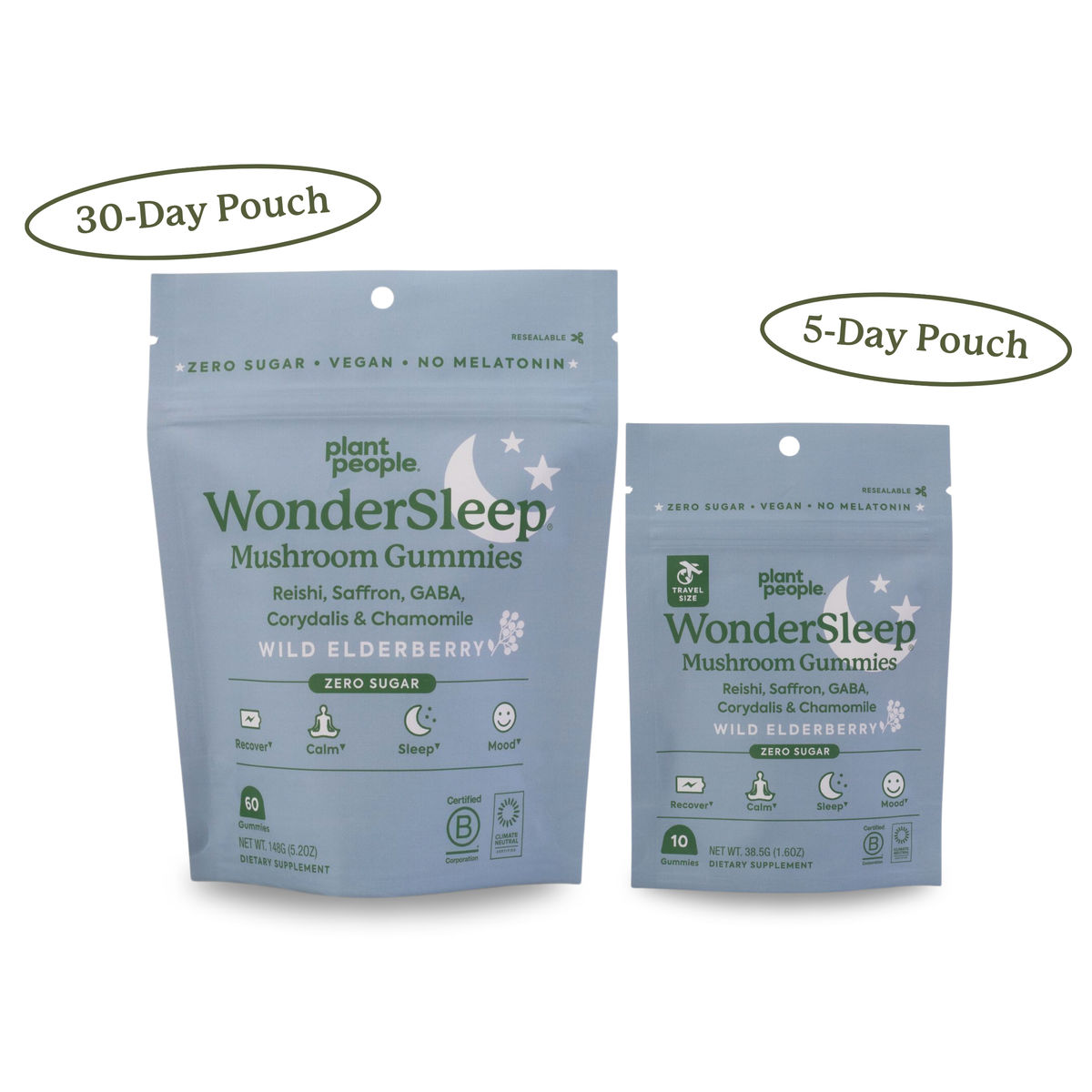 Plant People - Grab-n-Go Size: WonderSleep Mushroom Gummies