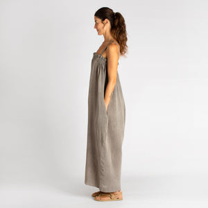 loom.ist - Sile Wide Leg Jumpsuit: Khaki