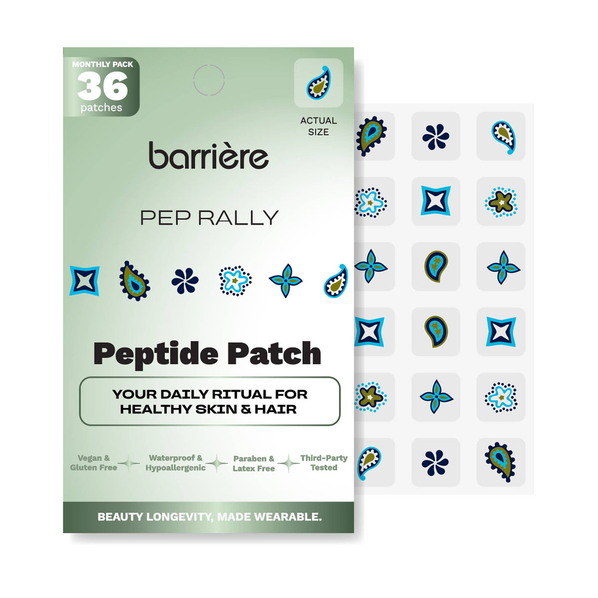 Barriere Pep Rally Peptide Patch | Paisley