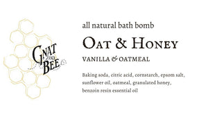 Gnat and Bee Oat and Honey | Natural Bath Bomb