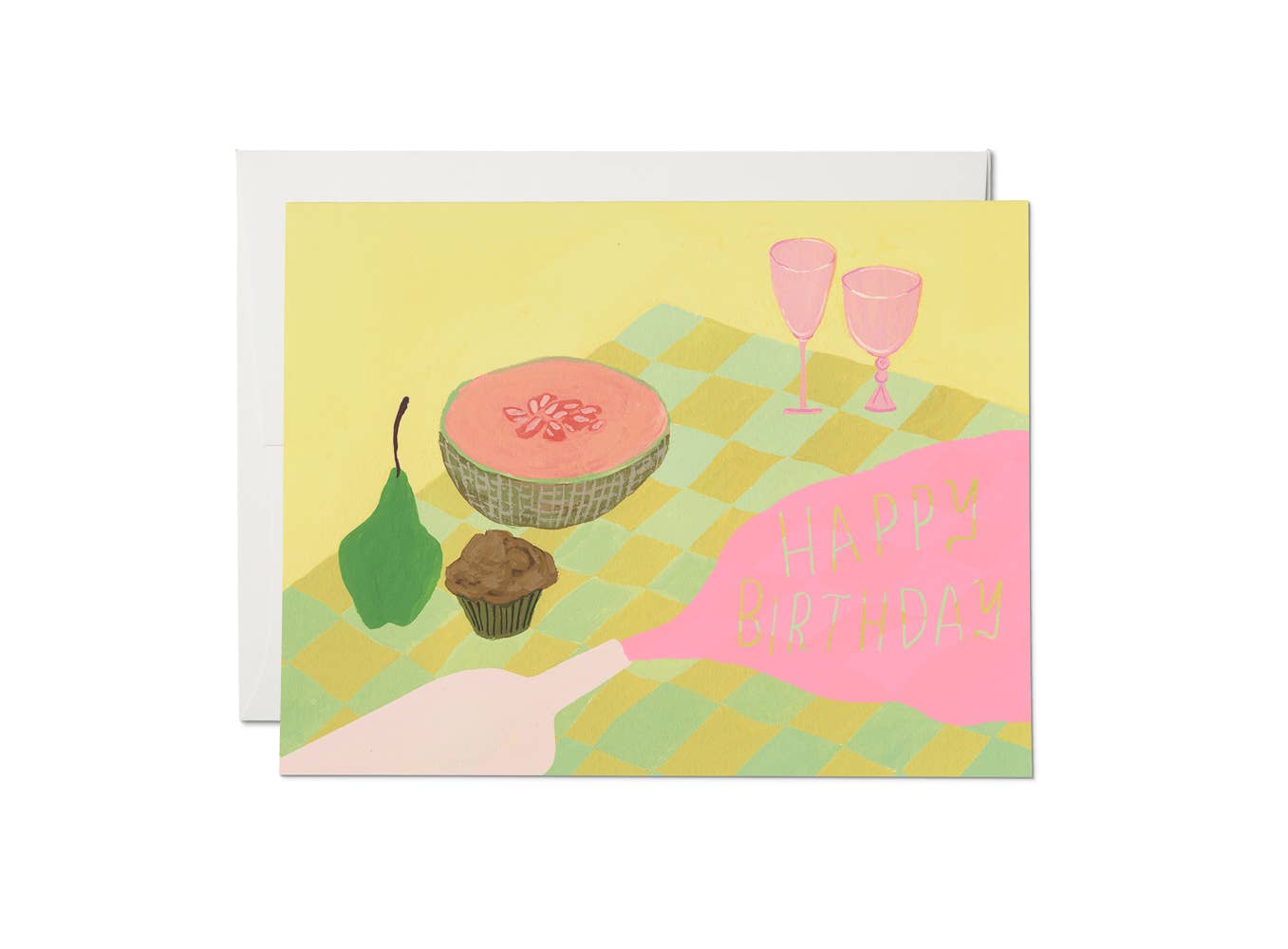 Red Cap Cards Spilled Wine | Birthday Greeting Card