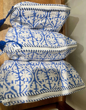 AMRANIS Jaipuri Block Printed Toiletry Bag (Medium Bag)