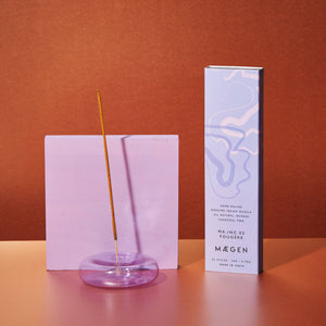 Maegen Dimple | Hand Blown Glass Incense Holder Lavender