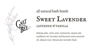 Gnat and Bee Sweet Lavender | Natural Bath Bomb