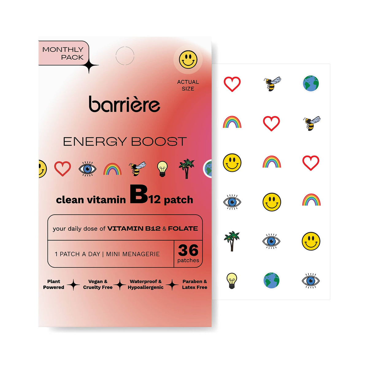Barriere Energy Boost Clean Vitamin B12 patch 36 pack | Icons