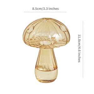 IVORE.GROUP Mini Glass Mushroom Bud Vase | Yellow