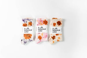 a_db botanical color | Flower Power Cotton Crew Socks: Pink Floral