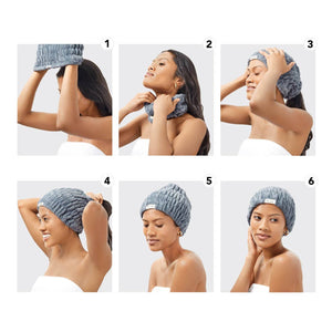 KITSCH Extra Wide Spa Headband | Misty Blue