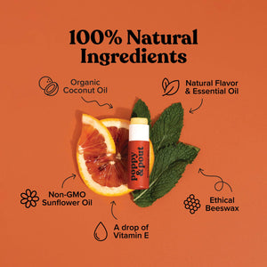 Poppy & Pout Lip Balm | Blood Orange Mint