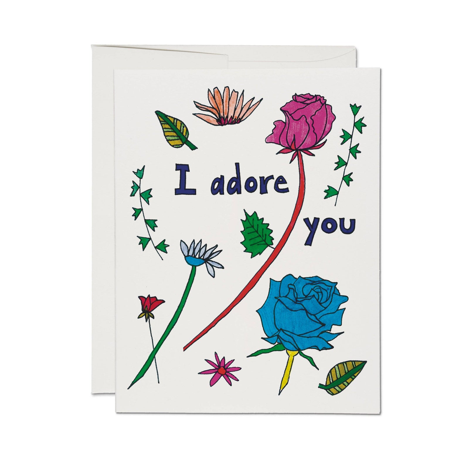 Red Cap Cards Adored Greeting Card