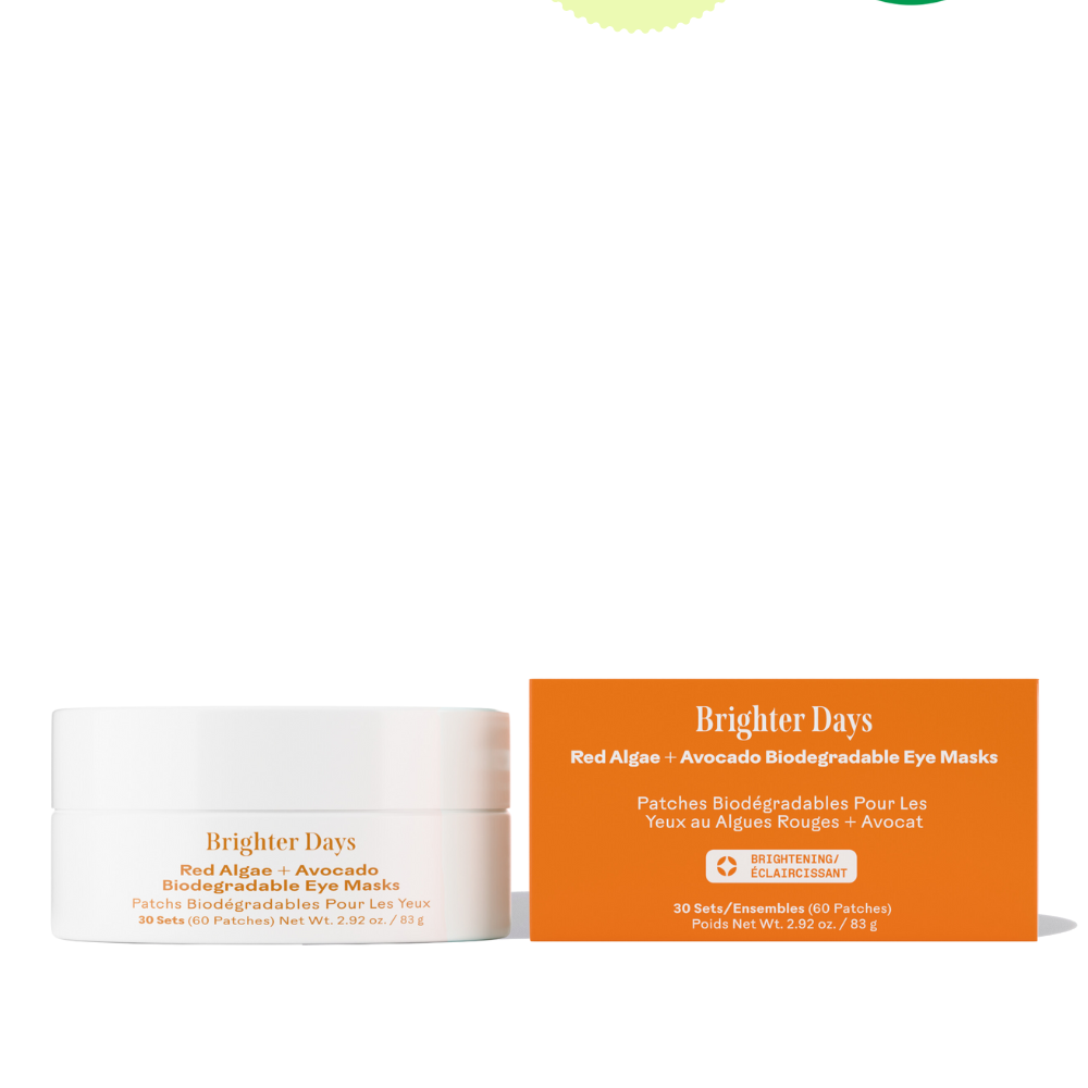 Three Ships (No Duties | Ships from US/CA | USMCA Compliant) - Brighter Days Red Algae + Avocado Biodegradable Eye Mask