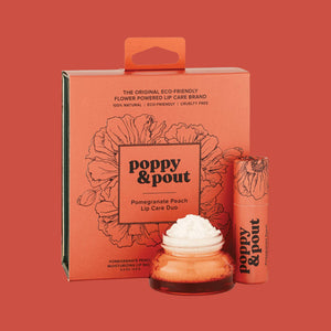 Poppy & Pout Lip Care Duo | Pomegranate Peach