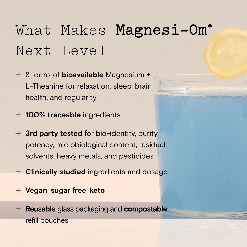 Moon Juice Magnesi-Om | Blue Lemon Calm + L-Theanine | Relaxation, Sleep