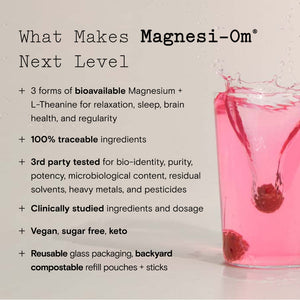 Moon Juice Magnesi-Om | Berry Calm + L-Theanine for Relaxation, Sleep | REFILL 4.2 oz
