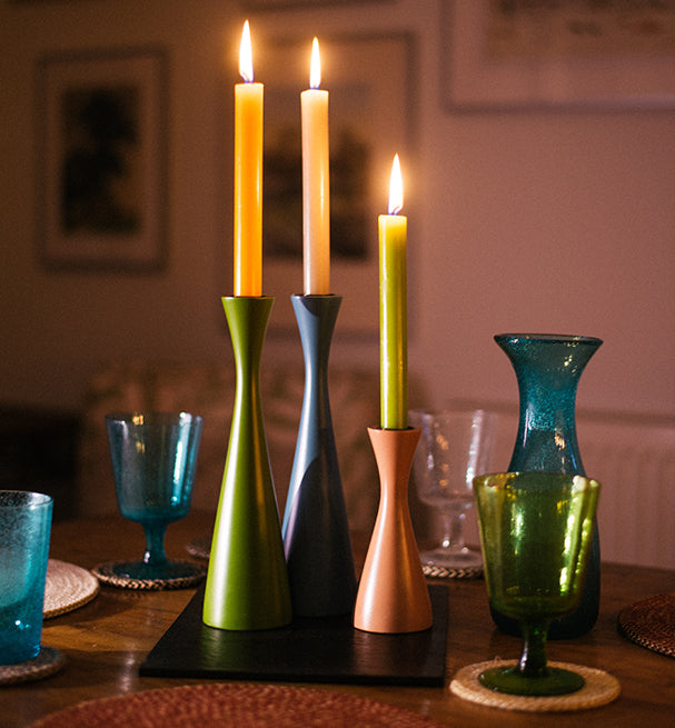 BRITISH COLOUR STANDARD - Medium Old Rose Candleholder