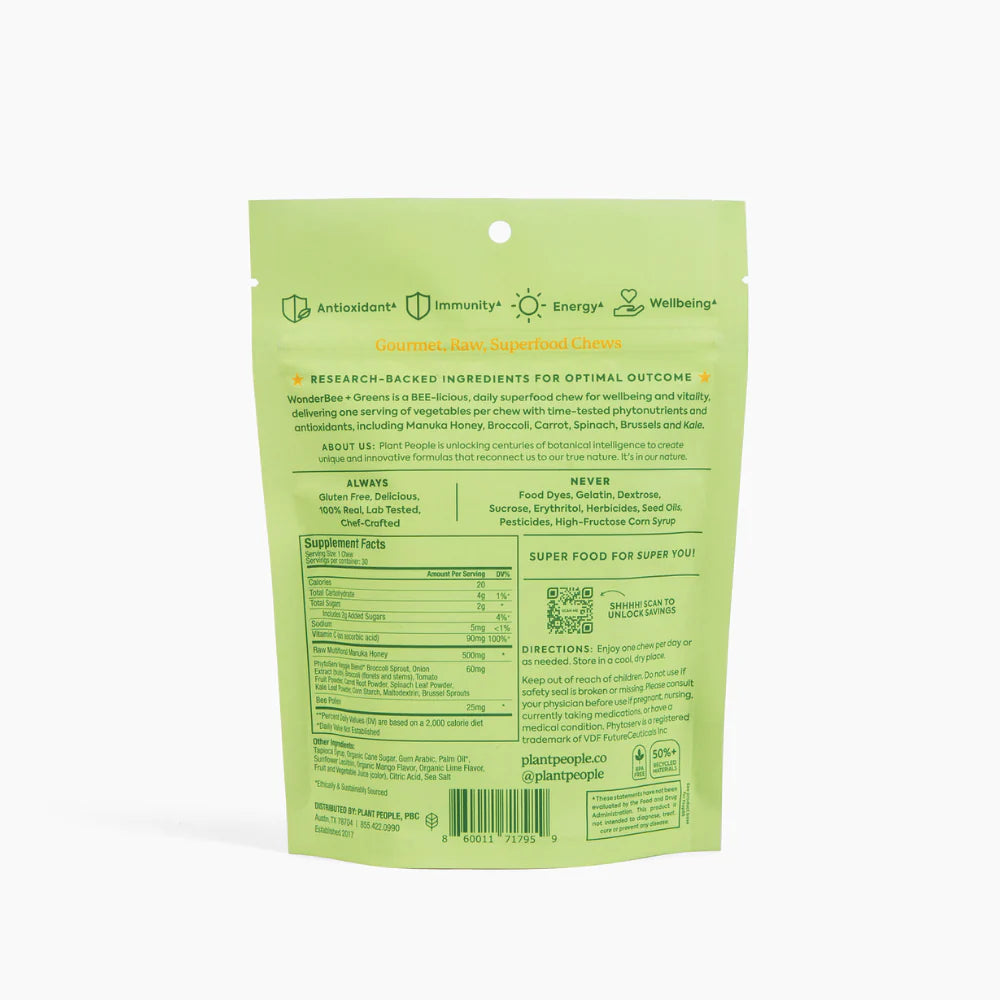Plant People WonderBee + Greens Chews