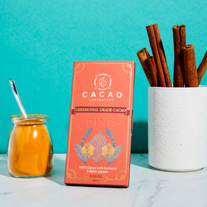 Cacao Laboratory Ceremonial Cacao - Fire Element: Ignite Your Passion with Turmeric and Black Pepper