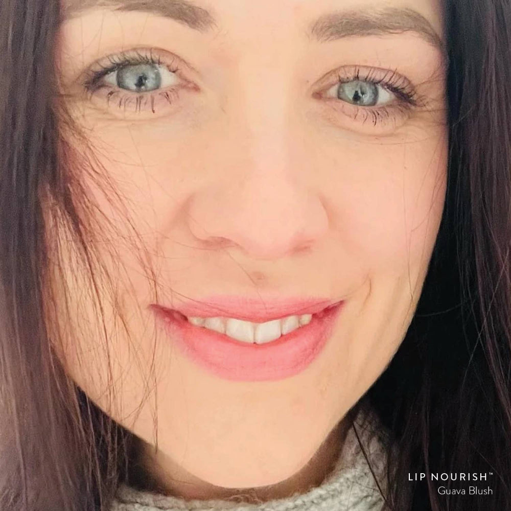 Lák Beautifood lip balm with packaging on a white background