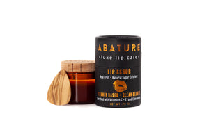 Abature Lip Scrub + Olivewood Spatula | Strawberry