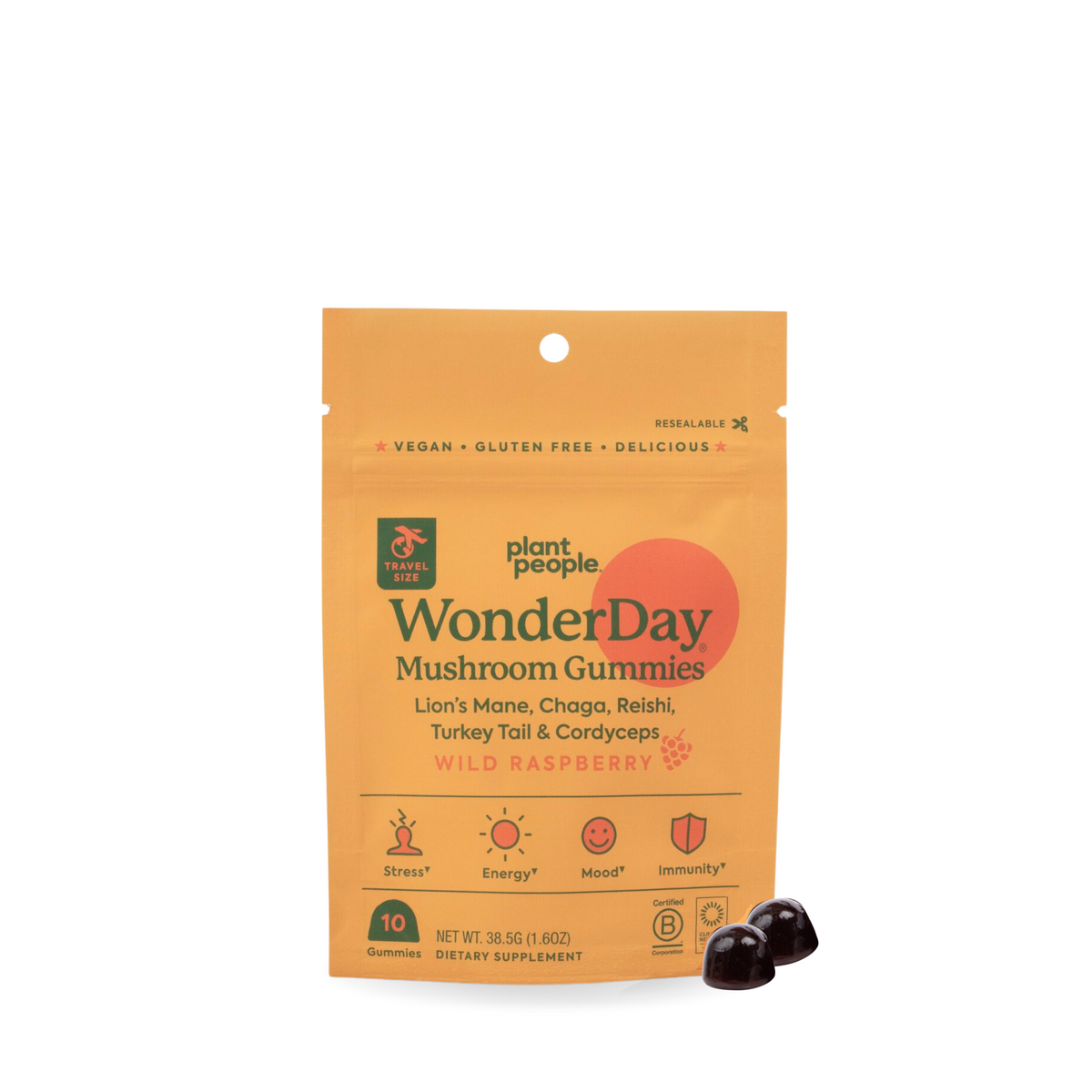 Plant People WonderDay Mushroom Gummies | Travel Size