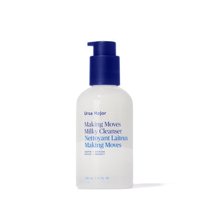 Ursa Major Milky Cleanser bottle on a white background