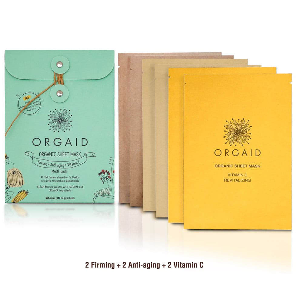 Orgaid Organic Sheet Mask Multi-Pack ~ 6 Sheets