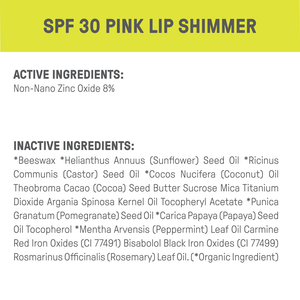 Raw Elements Pink Shimmer Lip SPF 30