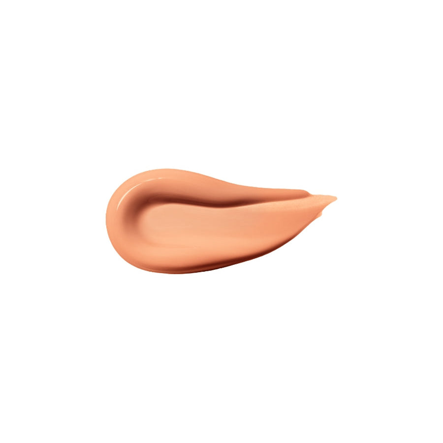 Beige makeup swatch on a white background