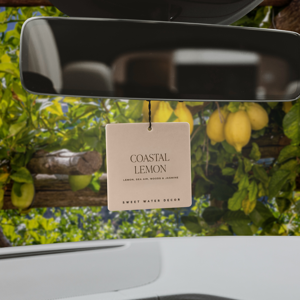 Sweet Water Decor Coastal Lemon Hanging Air Freshener