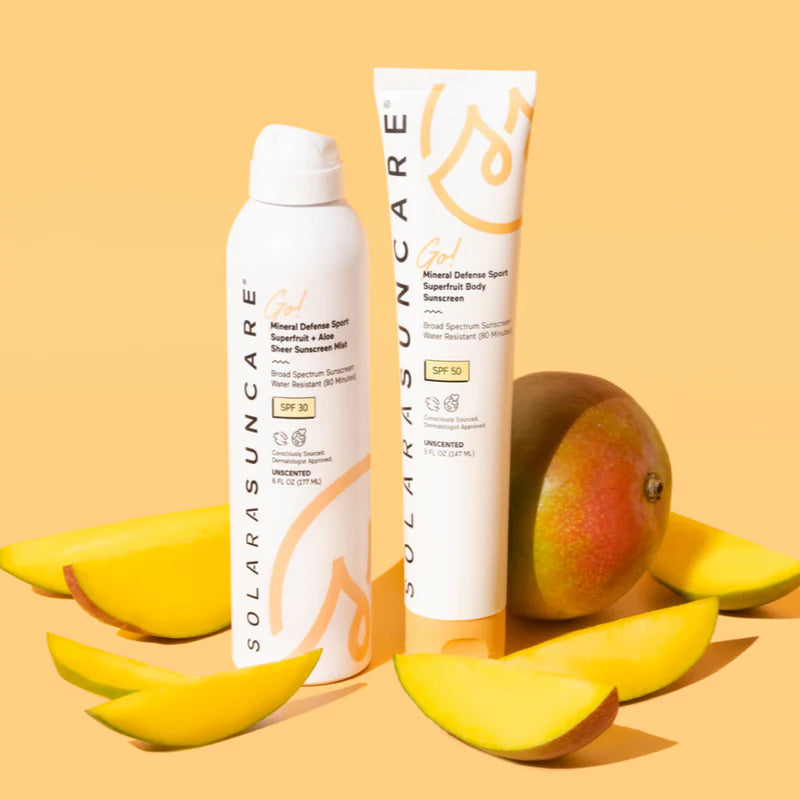 Solara Go! Mineral Defense SPORT Superfruit + Aloe Sunscreen Mist, SPF 30