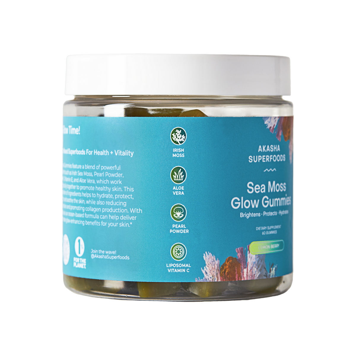 Akasha Superfoods Sea Moss Glow Gummies | 60ct