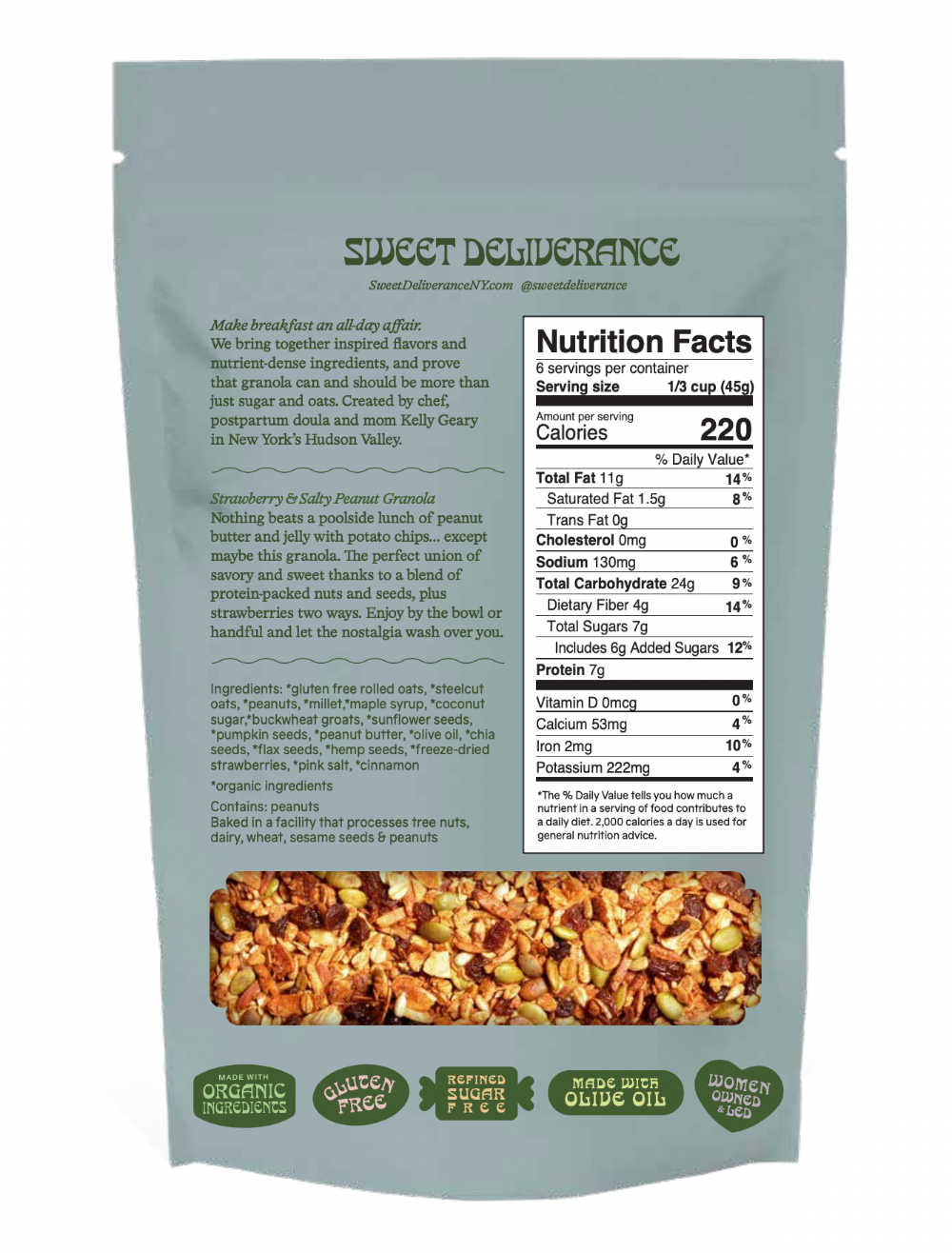 Sweet Deliverance - Strawberry & Salty Peanut Granola