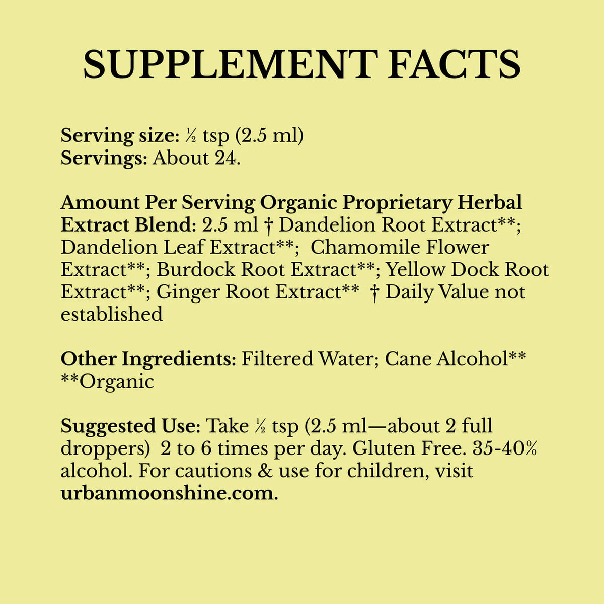 Urban Moonshine Calm Tummy Bitters