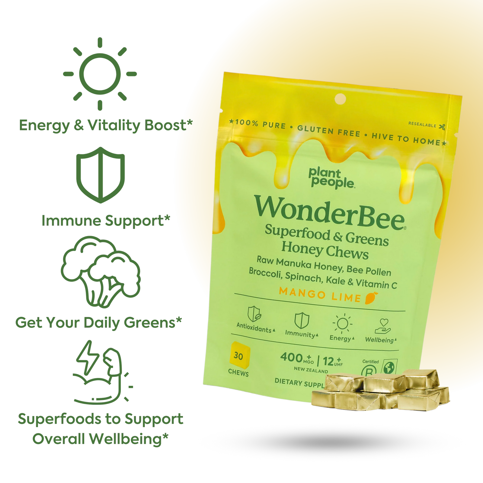 Plant People WonderBee + Greens Chews