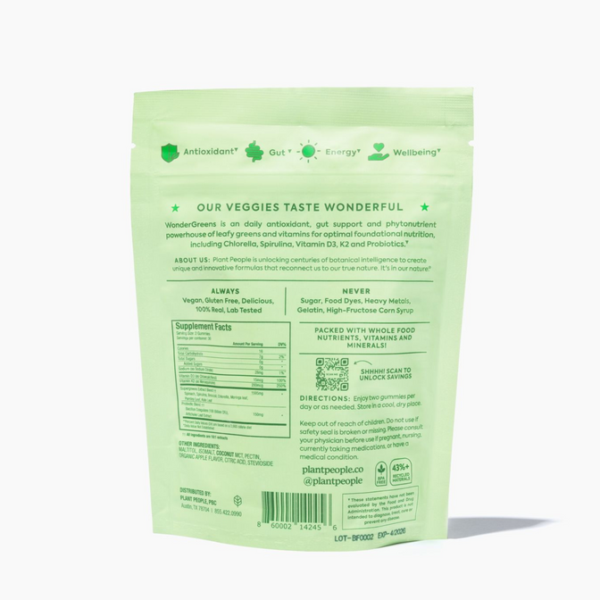 Plant People WonderGreens | Veggie Gummies