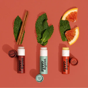 Poppy & Pout Lip Balm | Blood Orange Mint