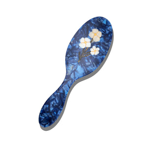 Solar Eclipse - Hand-painted Vintage Flowers Great Hair Day Brush | Eco-Friendly
