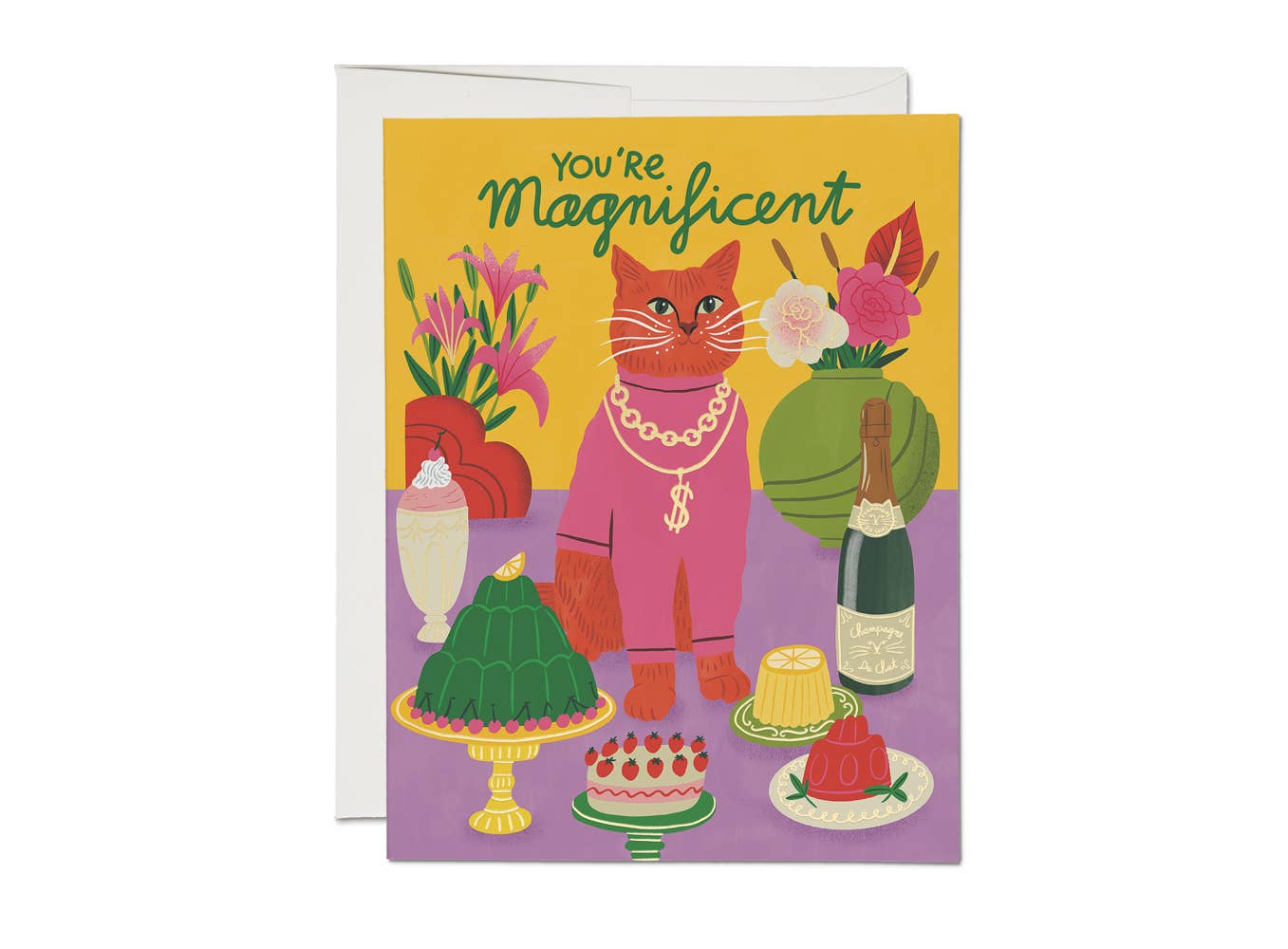 Red Cap Cards Magnificent Cat | Friendship Greeting Card